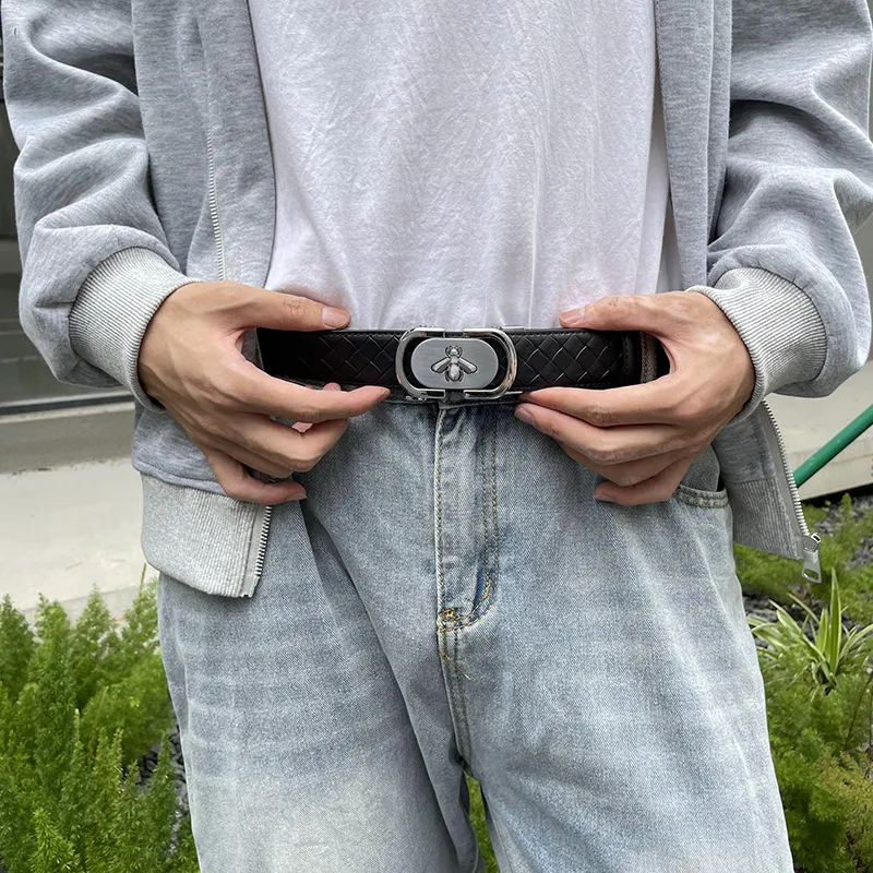 NINE NAIL Leather Belts Men-11