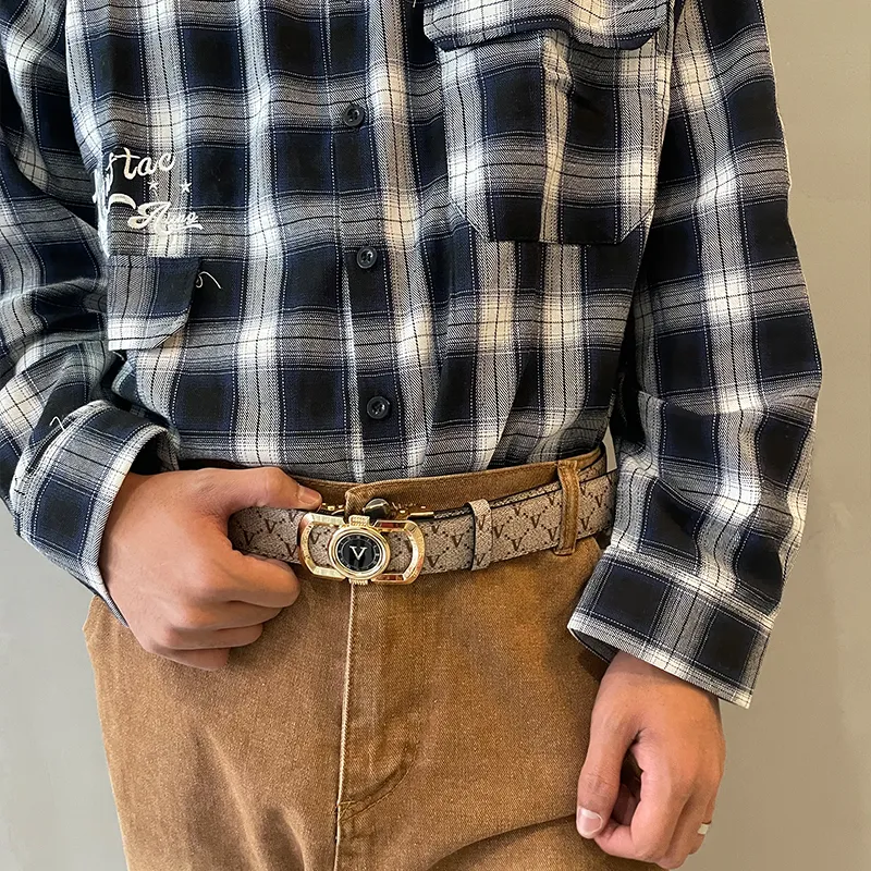 NINE NAIL Leather Belts Men-12