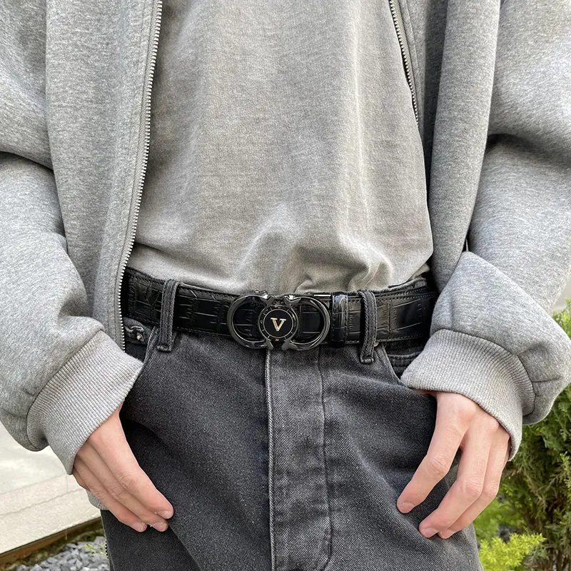 NINE NAIL Leather Belts Men-3