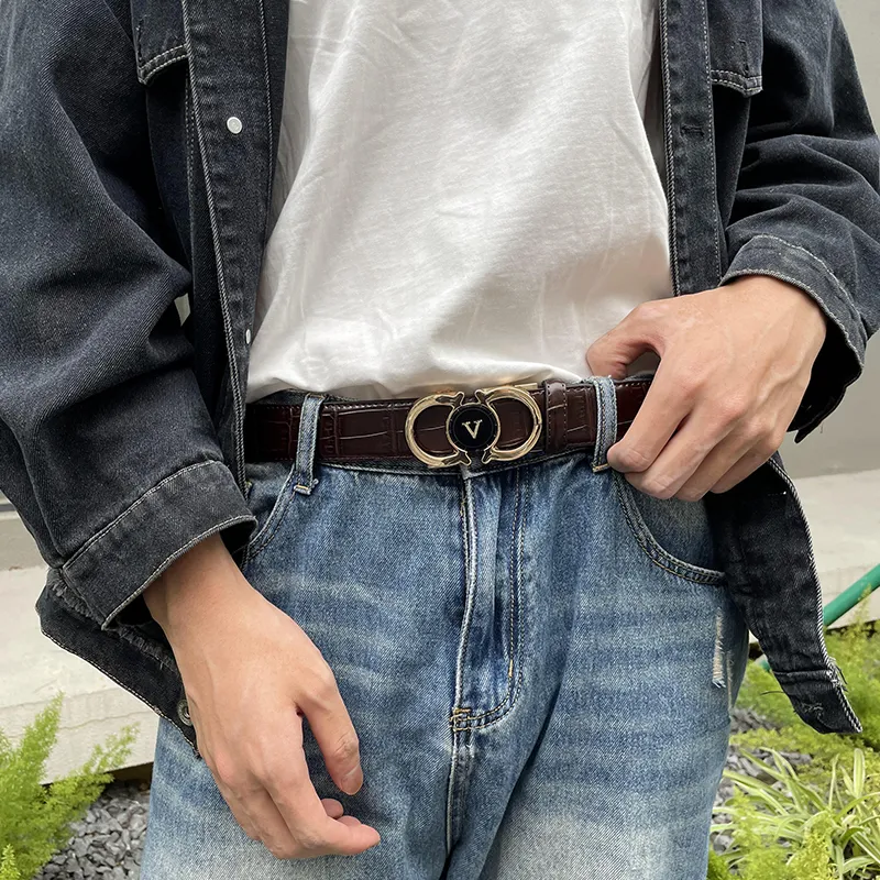 NINE NAIL Leather Belts Men-14