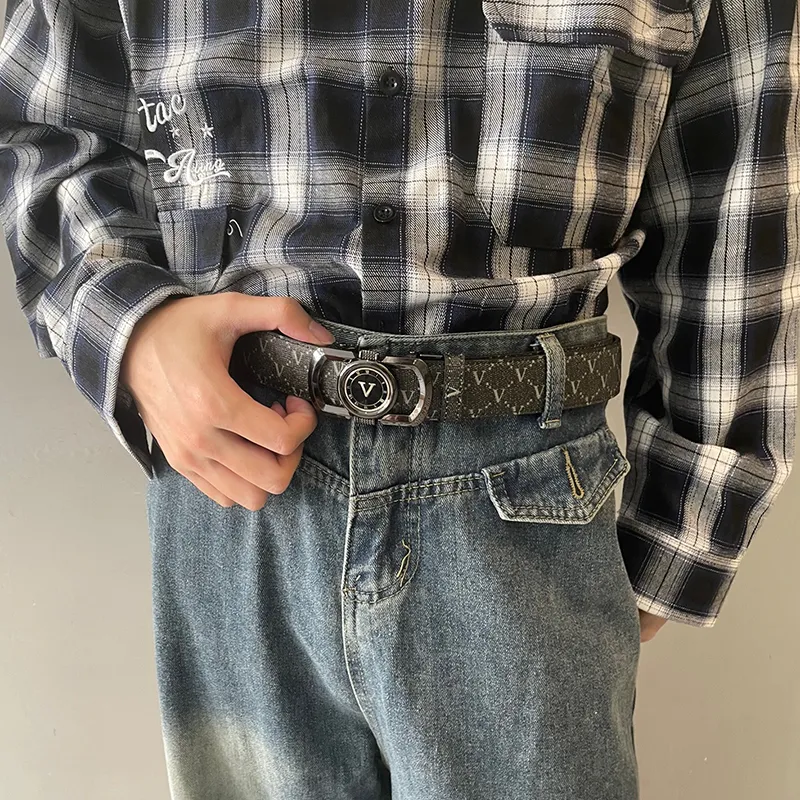 NINE NAIL Leather Belts Men-3