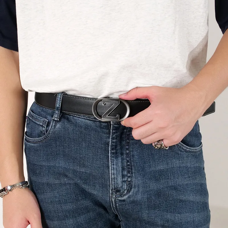 NINE NAIL Cow Leather Genuine Leather Leather Belts Men's Width  3.5cm-14