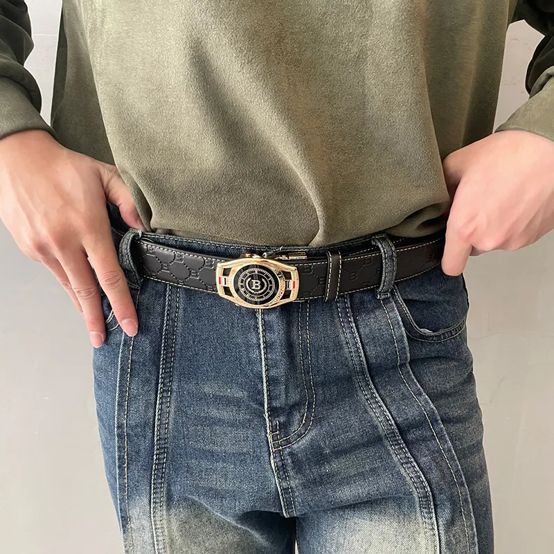NINE NAIL Leather Belts Men-12