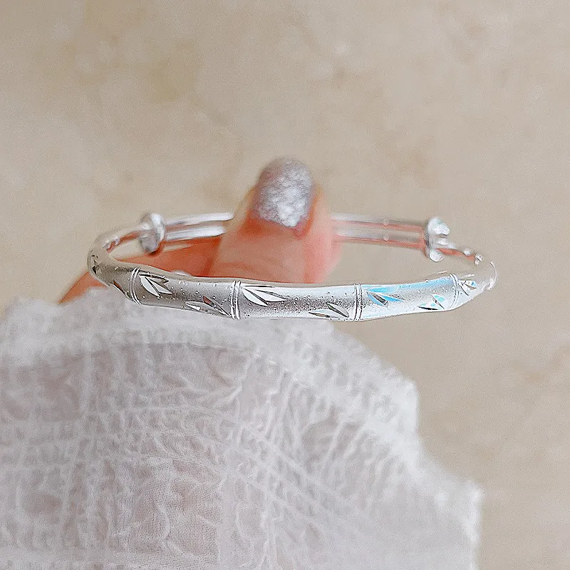 HAOYINFANG 999 Fine Silver Sterling Silver Bracelets Women's-4