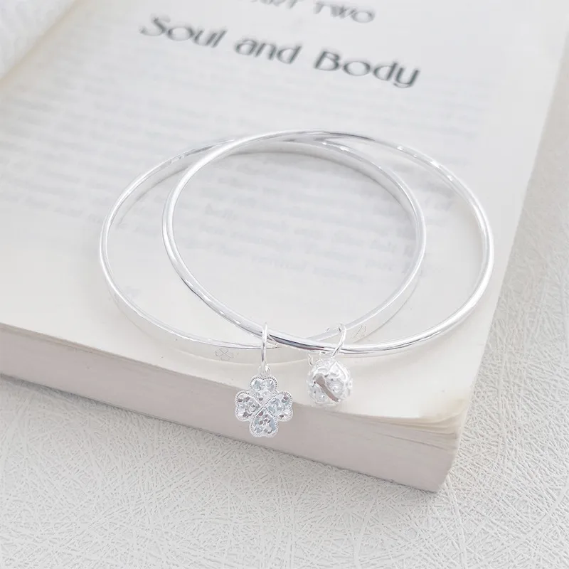 HAOYINFANG 999 Fine Silver Sterling Silver Bracelets Women's-3