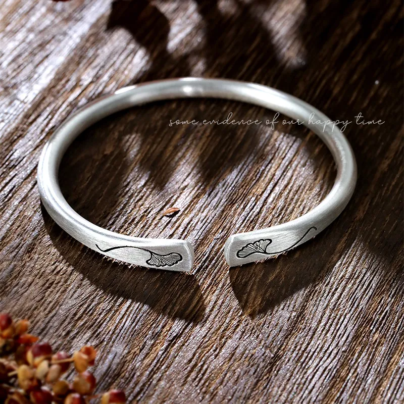 HAOYINFANG 999 Fine Silver Sterling Silver Bracelets Women's-3