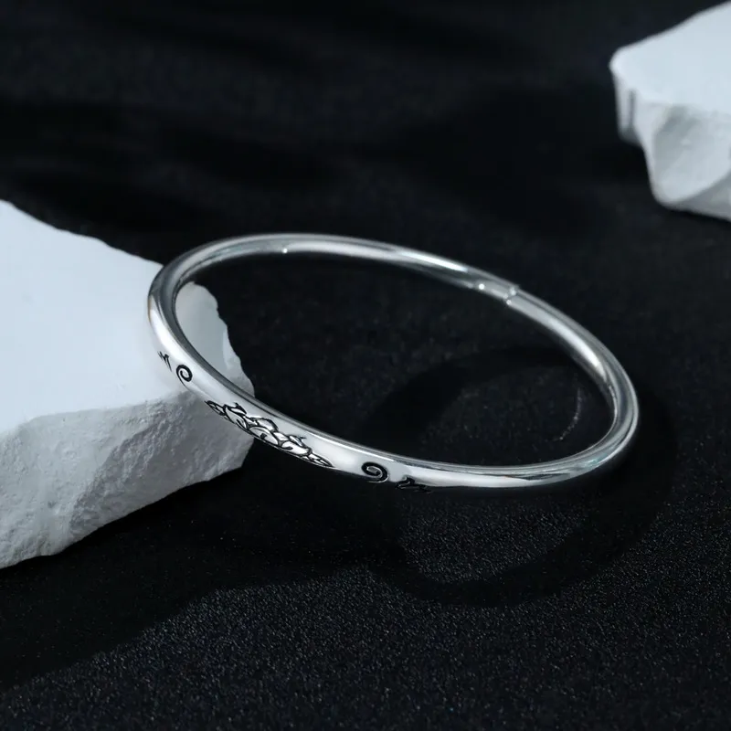 HAOYINFANG S999 Fine Silver Sterling Silver Bracelets Women's-1