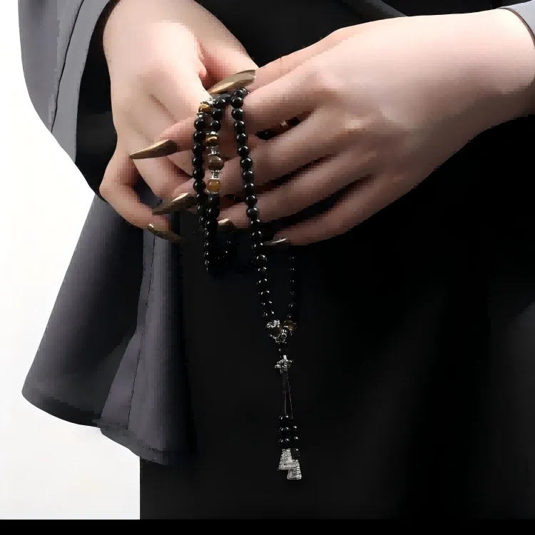 HAOYINFANG Obsidian Bracelets Men's-6