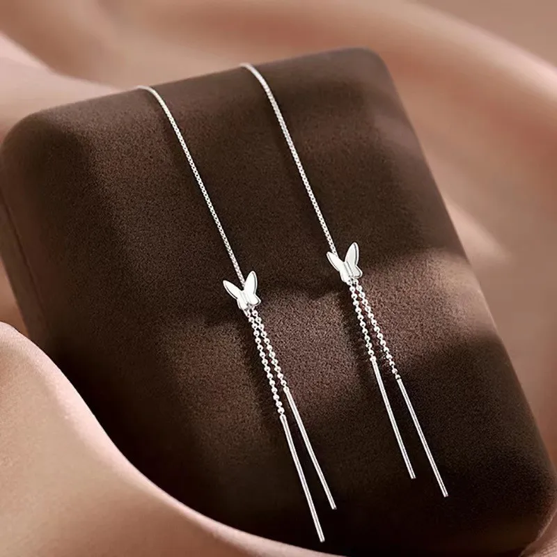HAOYINFANG S925 Silver Drop Earrings Women's-3