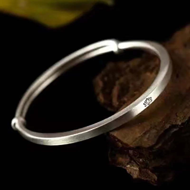 HAOYINFANG 999 Fine Silver Bangles Women's-4