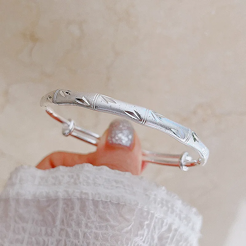 HAOYINFANG 999 Fine Silver Sterling Silver Bracelets Women's-2