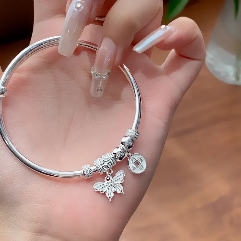 HAOYINFANG S999 Fine Silver Sterling Silver Bracelets Women's-2