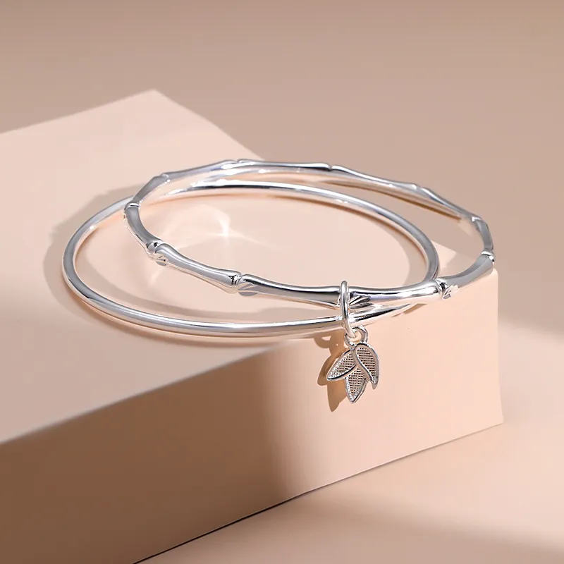HAOYINFANG 999 Fine Silver Sterling Silver Bracelets Women's-4