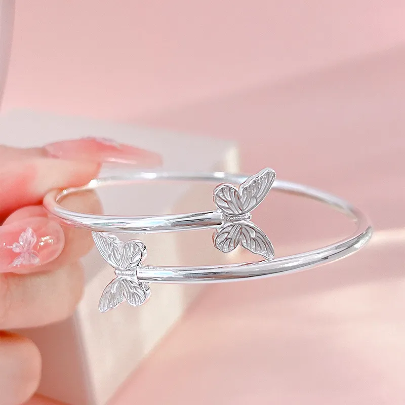 HAOYINFANG 999 Fine Silver Sterling Silver Bracelets Women's-1