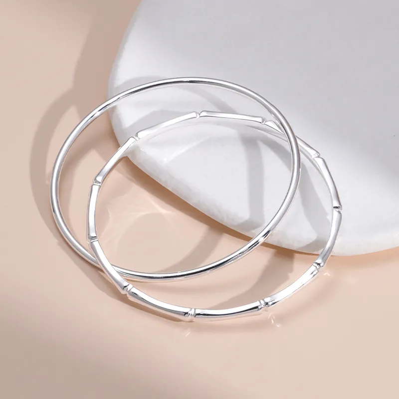 HAOYINFANG 999 Fine Silver Sterling Silver Bracelets Women's-2