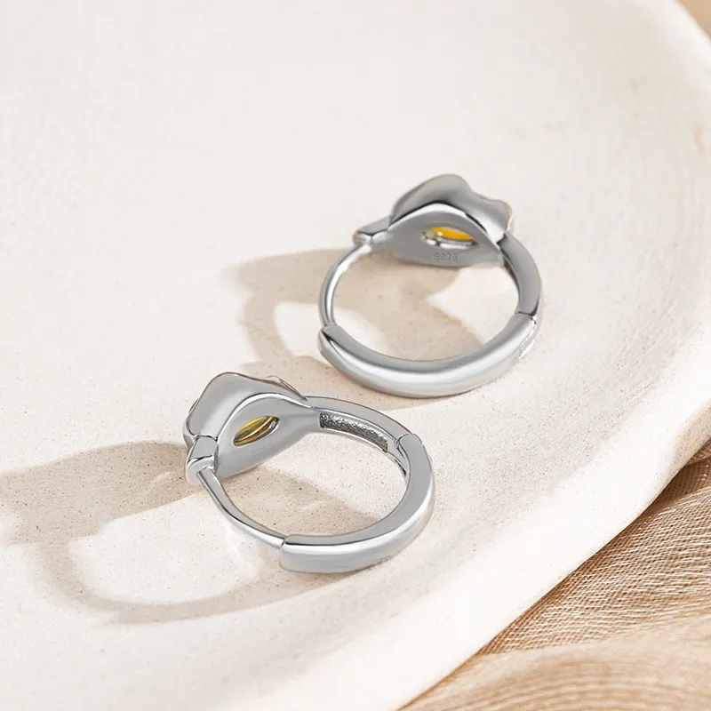 HAOYINFANG 925 Sterling Silver Earrings Women's-4