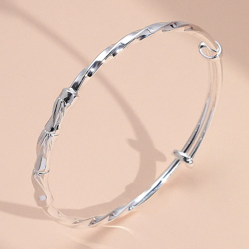 HAOYINFANG 999 Fine Silver Sterling Silver Bracelets Unisex-2