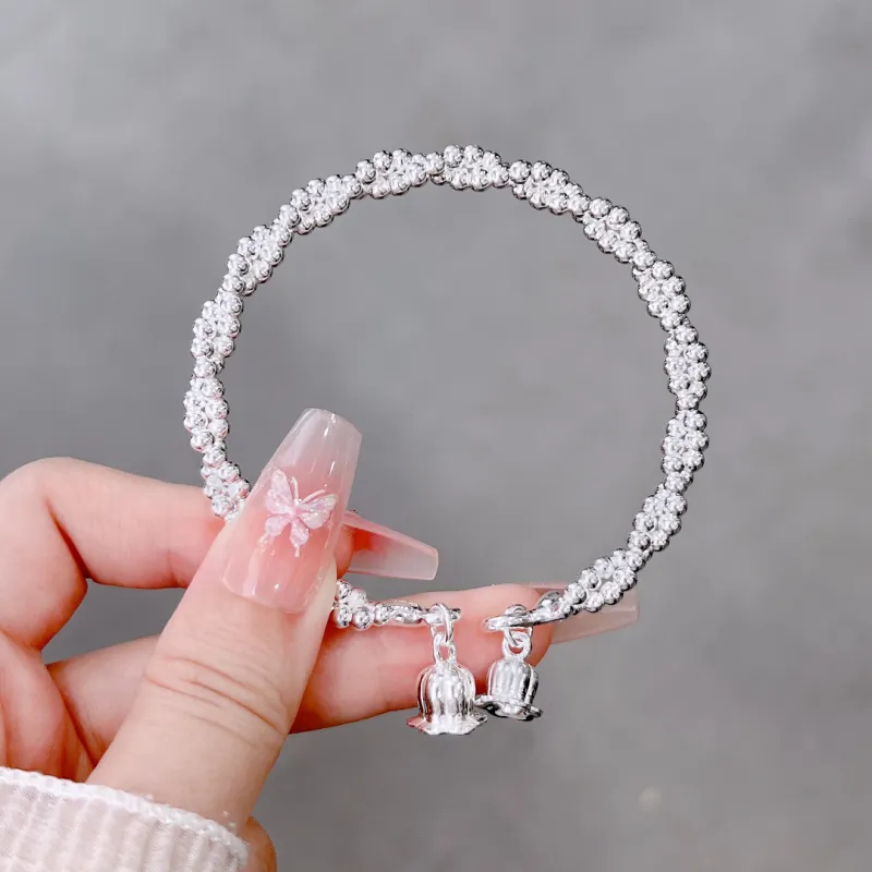 HAOYINFANG 999 Fine Silver Bangles Women's-1