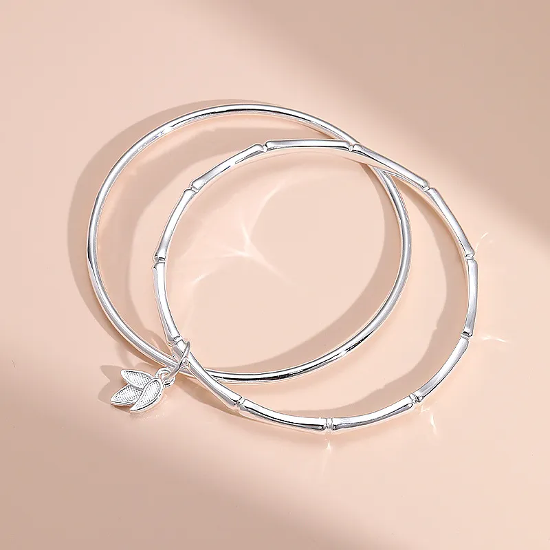 HAOYINFANG 999 Fine Silver Sterling Silver Bracelets Women's-3
