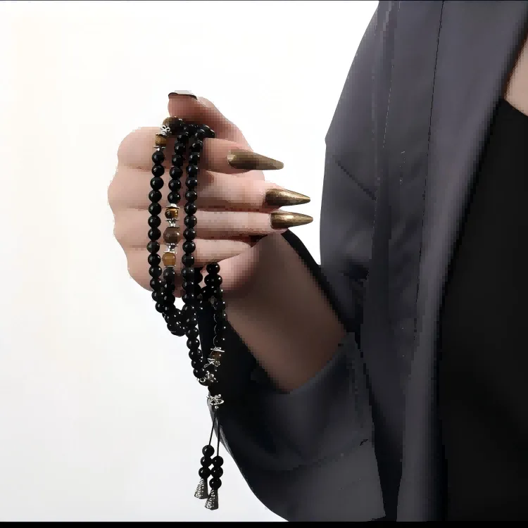 HAOYINFANG Obsidian Bracelets Men's-5