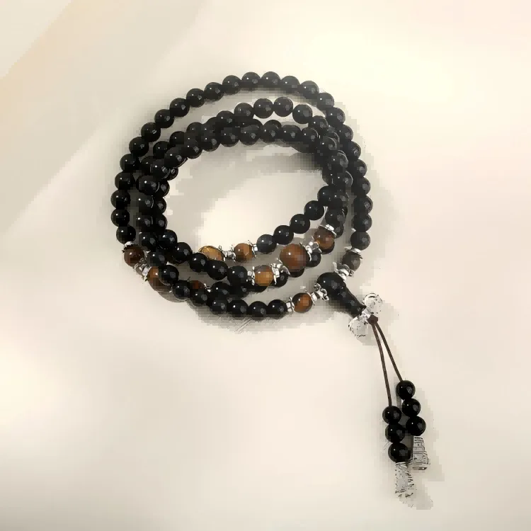 HAOYINFANG Obsidian Bracelets Men's-3