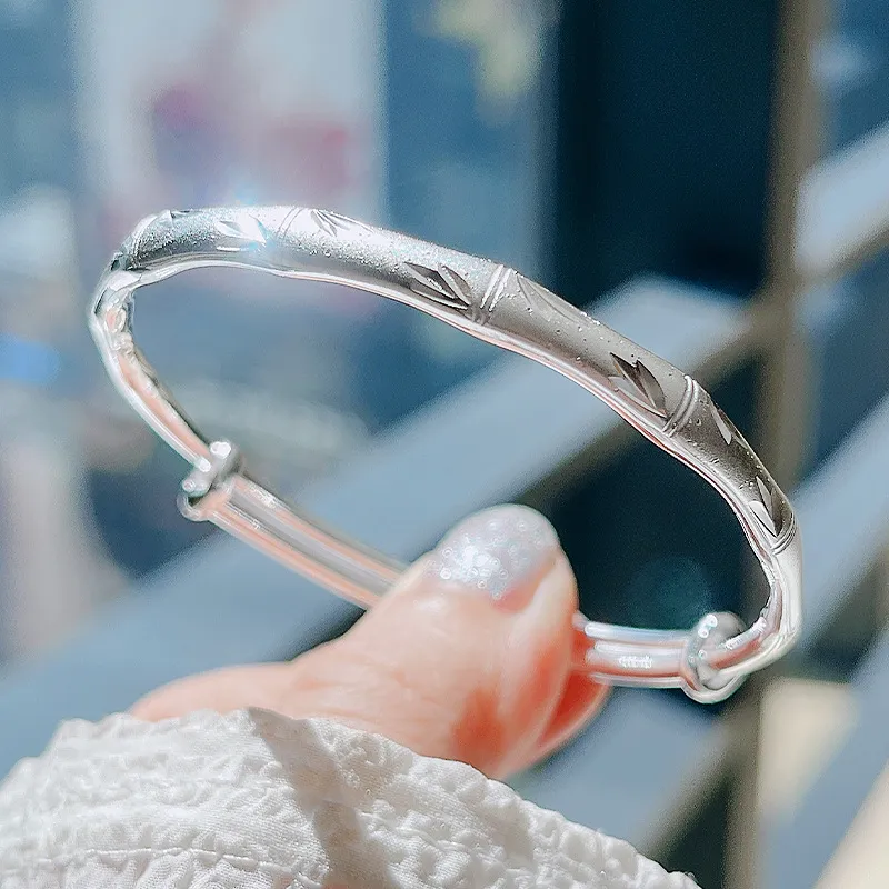 HAOYINFANG 999 Fine Silver Sterling Silver Bracelets Women's-1