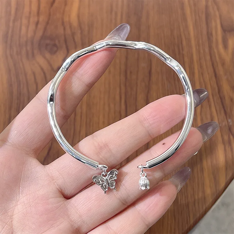HAOYINFANG 999 Fine Silver Sterling Silver Bracelets Women's-4
