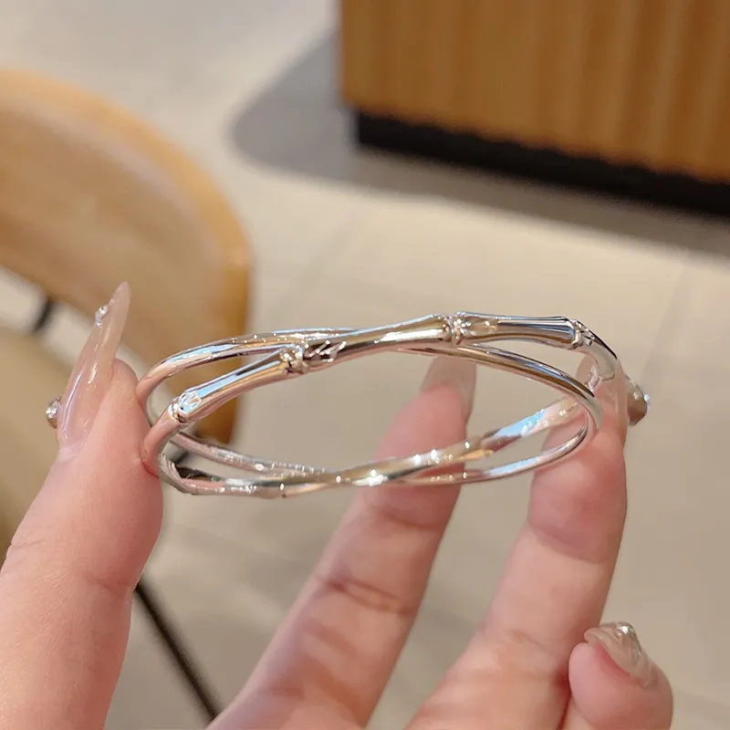 HAOYINFANG 999 Fine Silver Sterling Silver Bracelets Women's-1