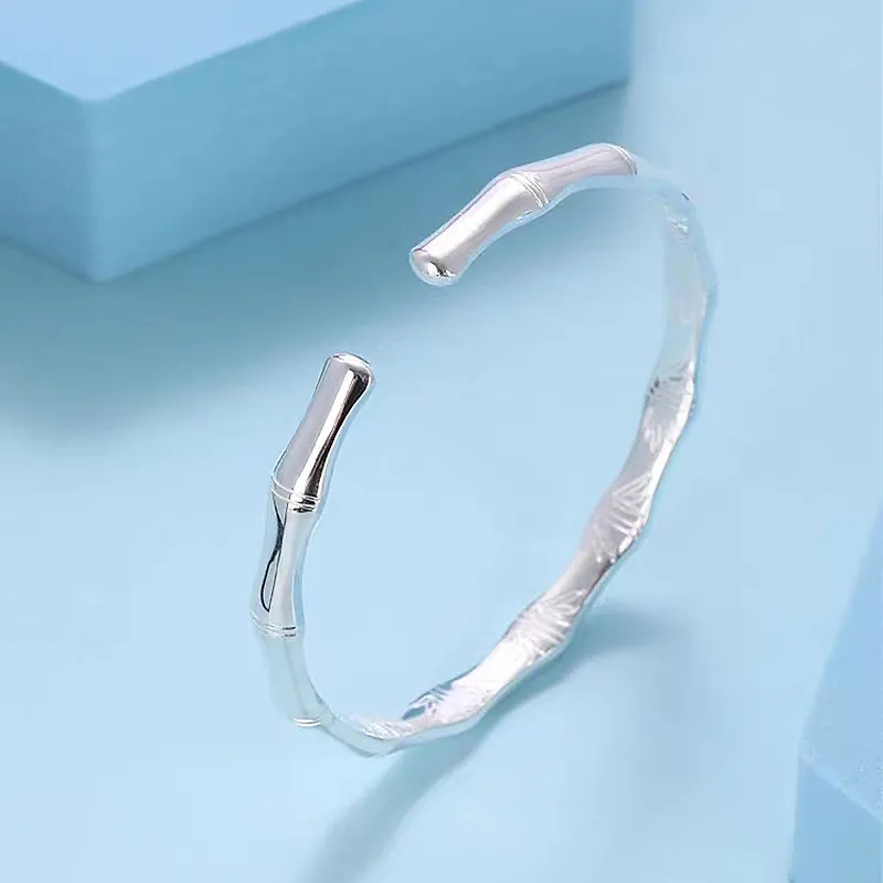 HAOYINFANG 999 Fine Silver Sterling Silver Bracelets Women's-2