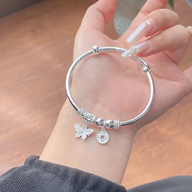 HAOYINFANG S999 Fine Silver Sterling Silver Bracelets Women's-1