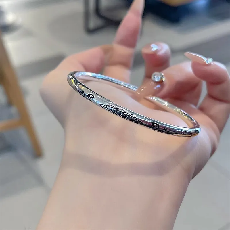 HAOYINFANG S999 Fine Silver Sterling Silver Bracelets Women's-5