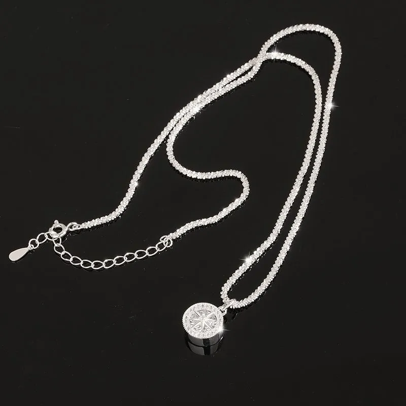 HAOYINFANG 925 Sterling Silver Necklaces Women's-2