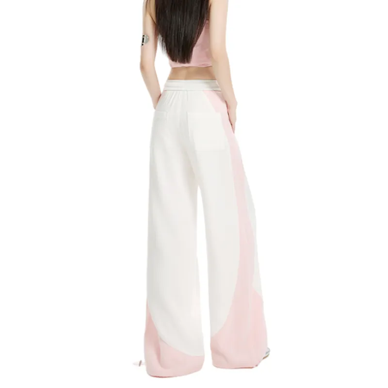 ZXZA Casual Pants Women's Millennial Pink-1