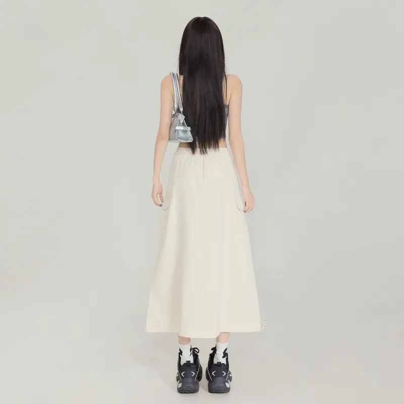 ZXZA Casual Long Skirts Women's-5