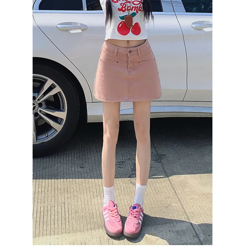 ZXZA Denim Short Skirts Women's-10