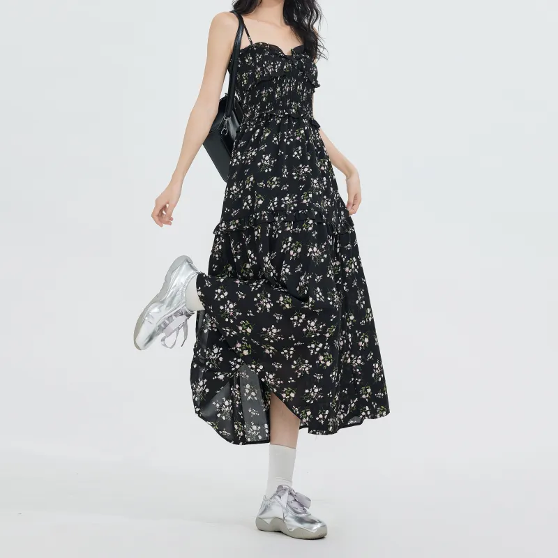 ZXZA Casual Long Skirts Women's Black-3