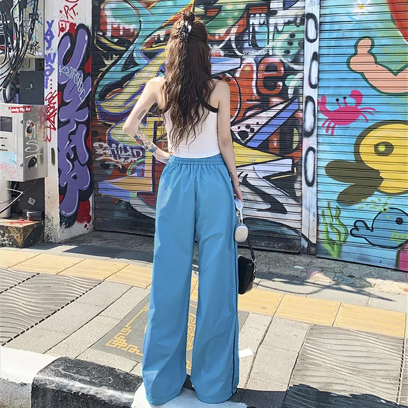 ZXZA Casual Pants Women's Sky Blue-2