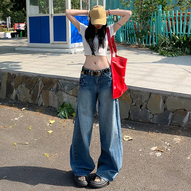ZXZA Jeans Women's Vintage Blue-7