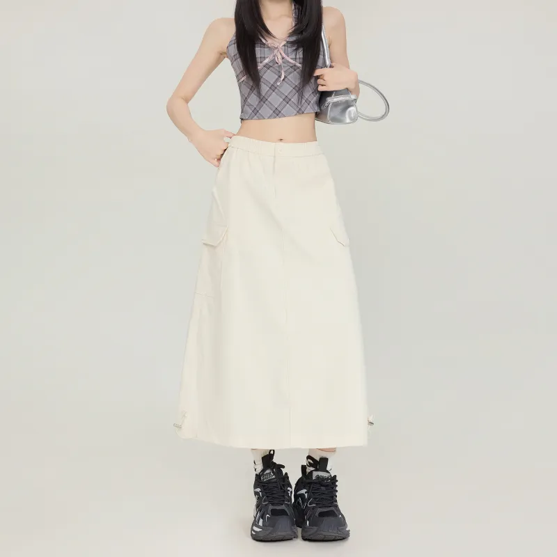 ZXZA Casual Long Skirts Women's-4