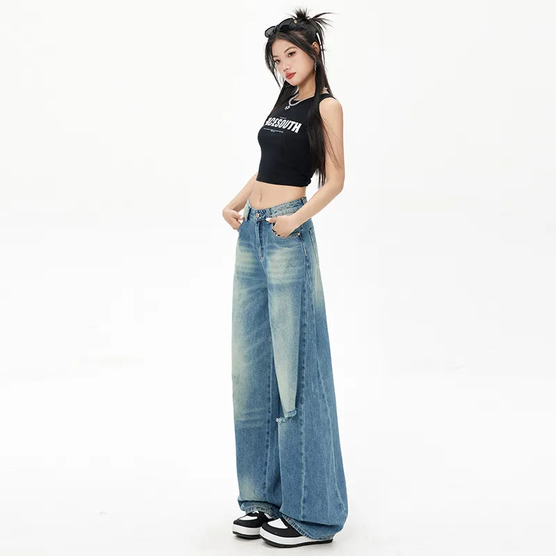 ZXZA Jeans Women's Vintage Blue-10