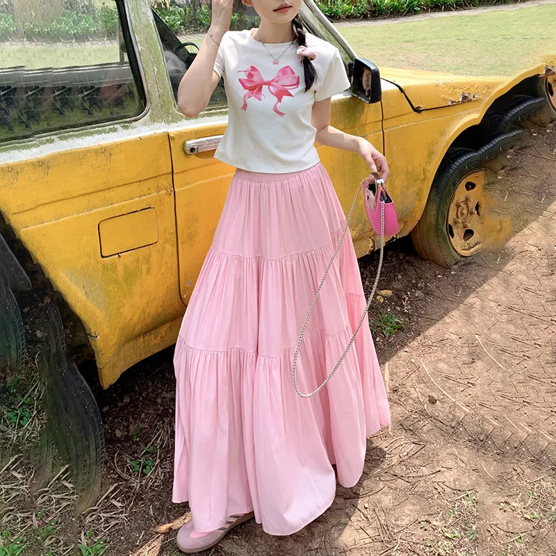 ZXZA Casual Long Skirts Women's-10