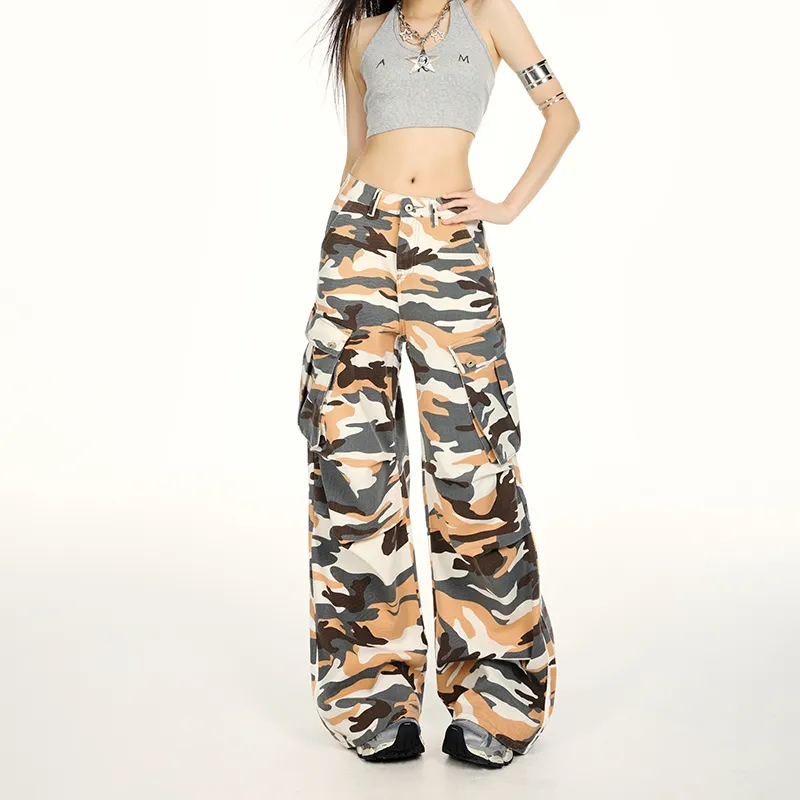ZXZA Jeans Women's Camouflage-4