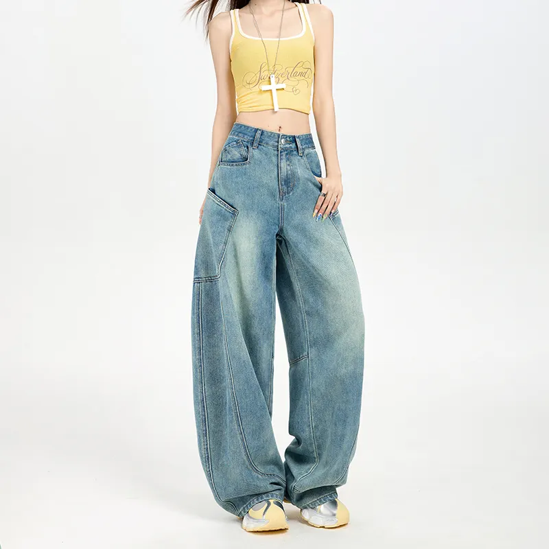 ZXZA Jeans Women's Blue-4