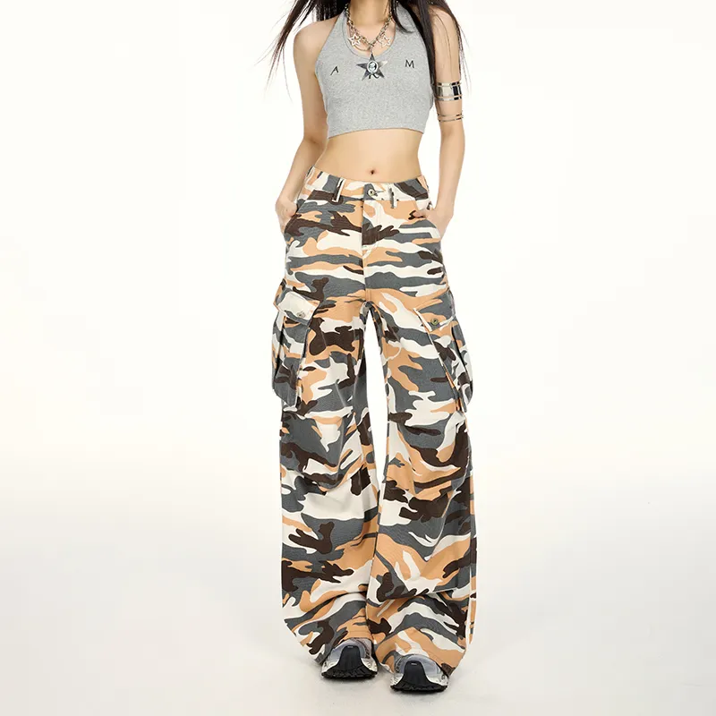 ZXZA Jeans Women's Camouflage-3