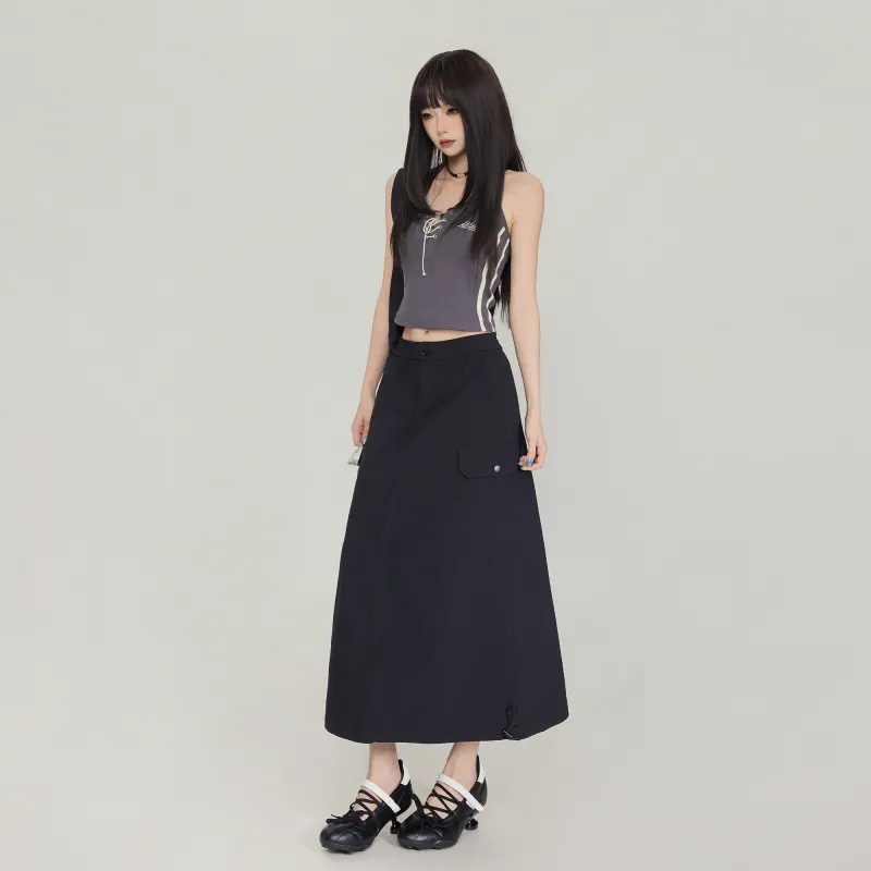 ZXZA Casual Long Skirts Women's-10