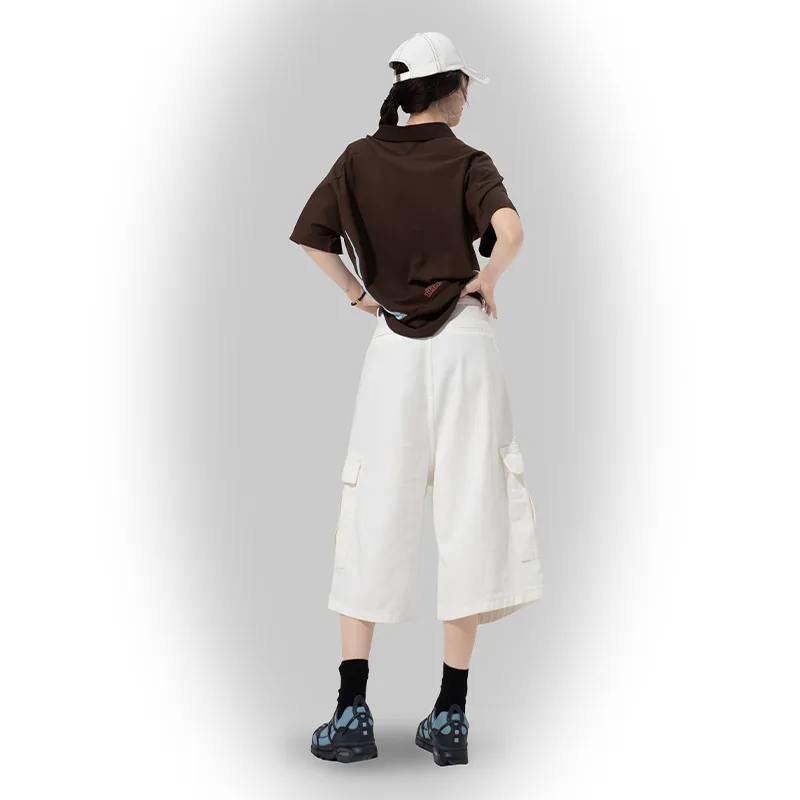 ZXZA Denim Shorts Women's White-2