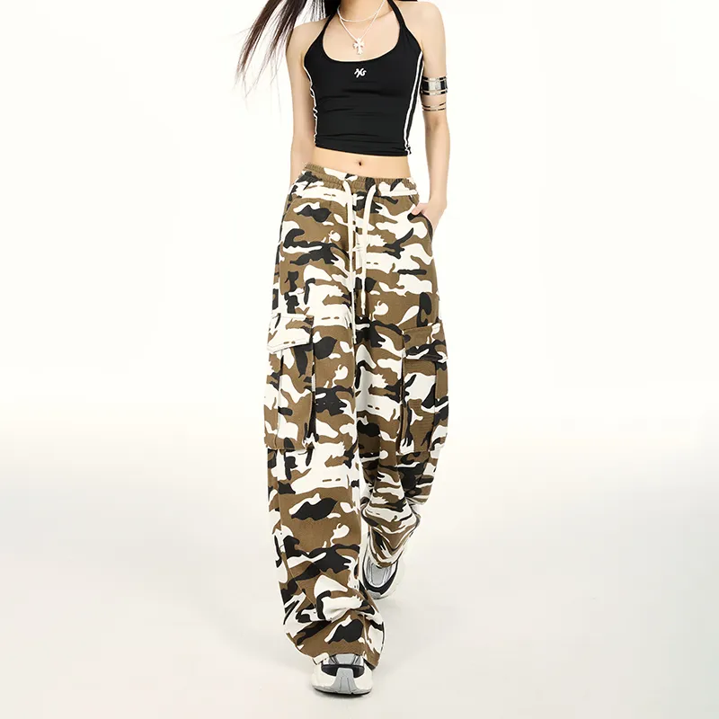 ZXZA Jeans Women's Camouflage-5