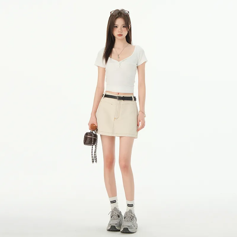 ZXZA Denim Short Skirts Women's-10