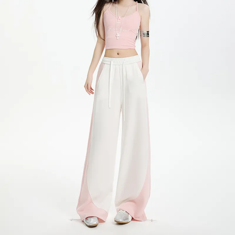 ZXZA Casual Pants Women's Millennial Pink-2