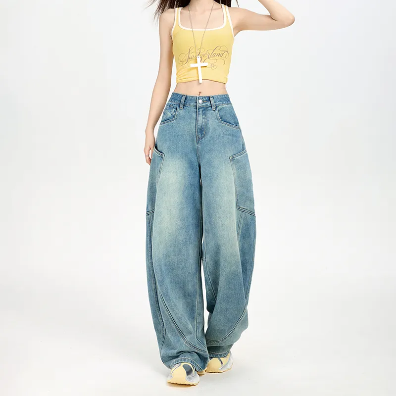 ZXZA Jeans Women's Blue-5